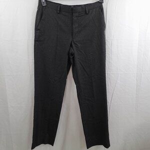 Apt 9 Mens Dress Pants 32x32 Black Pinstripe Modern Fit Minimalist Classic